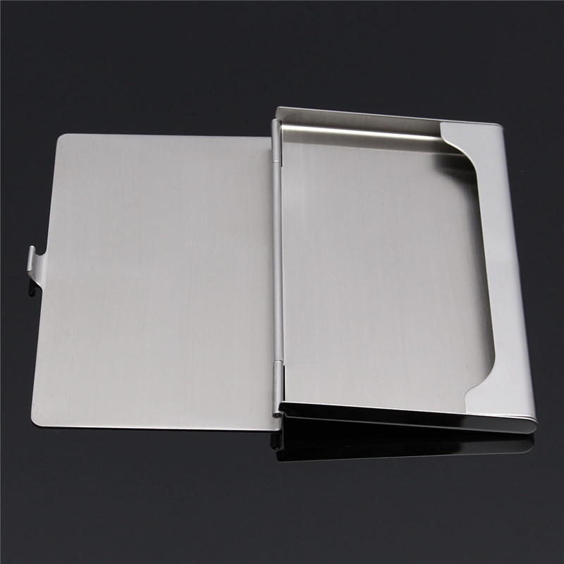 beautiful design waterproof card holder stainless steel silver aluminium business id credit card holder case cover