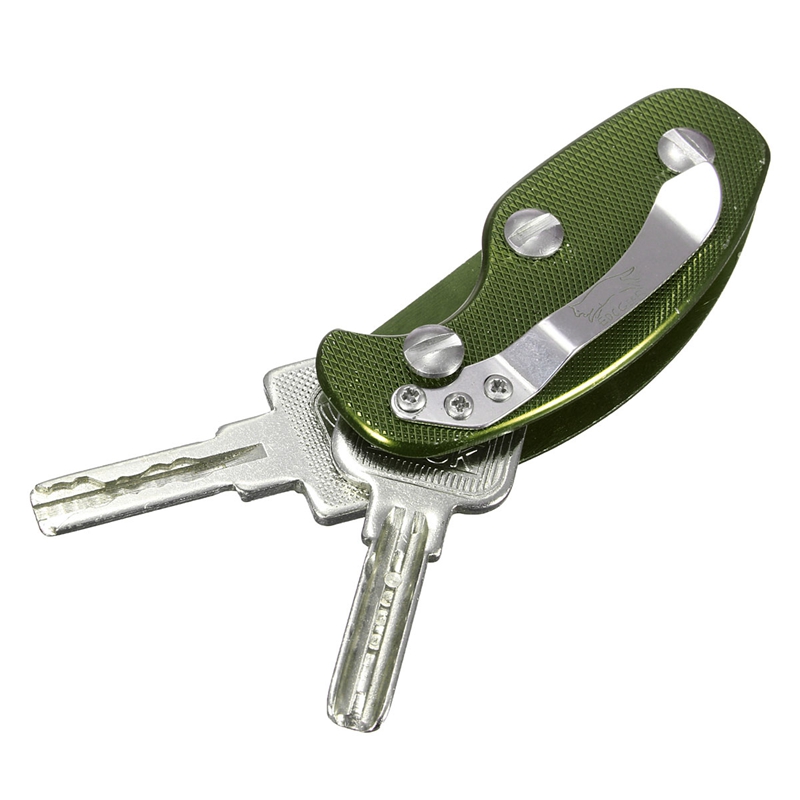 best promotion aluminum key holder clip keys folder case keychain flexible edc pocket tool 3 colors