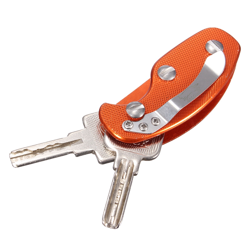 best promotion aluminum key holder clip keys folder case keychain flexible edc pocket tool 3 colors