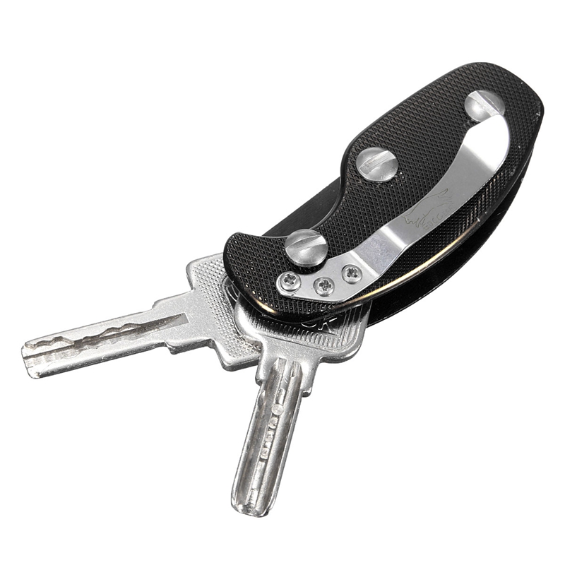 best promotion aluminum key holder clip keys folder case keychain flexible edc pocket tool 3 colors