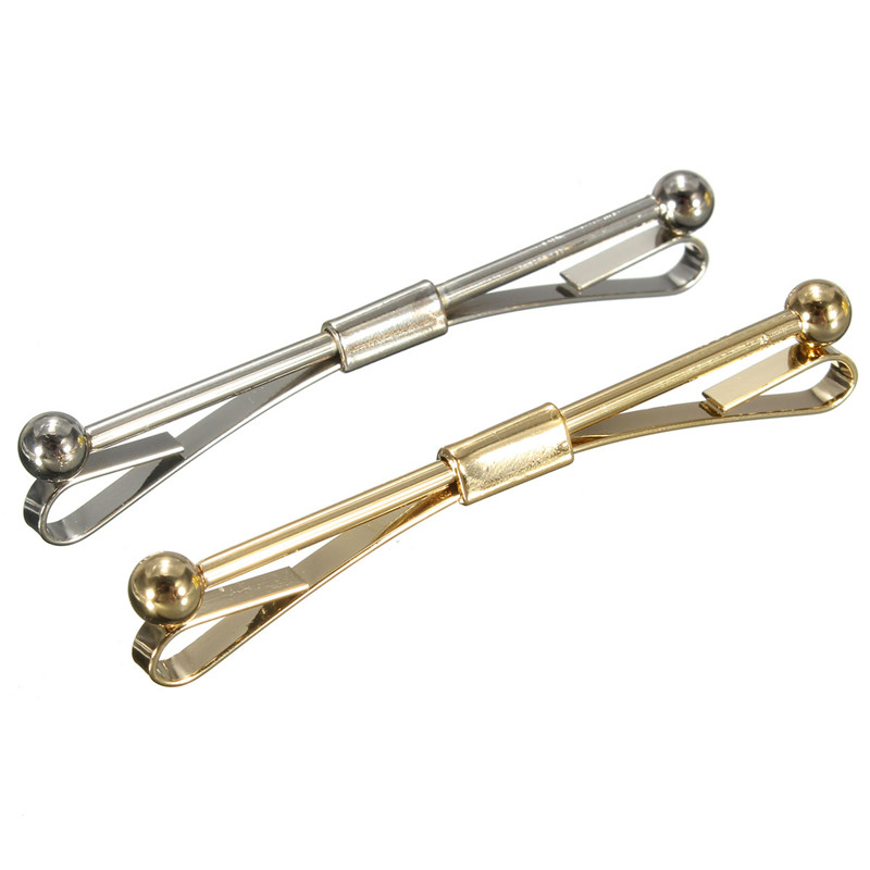 best promotion men boys silver gold necktie tie clip business bar clasp cravat pin skinny collar brooch