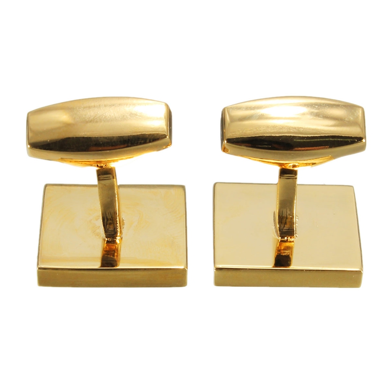 best promotion! royal gold square wedding party gift shirt cufflinks silver gold color copper material for men