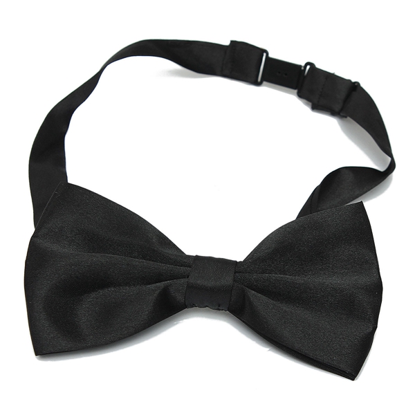 black adjustable classic style men neck bowtie gentle refined tuxedo suit double-deck wedding banquet necktie