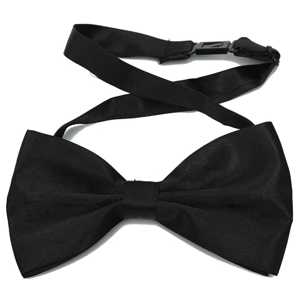 black adjustable classic style men neck bowtie gentle refined tuxedo suit double-deck wedding banquet necktie