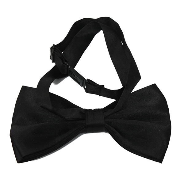 black adjustable classic style men neck bowtie gentle refined tuxedo suit double-deck wedding banquet necktie