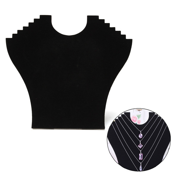 brand new black velvet women lady necklace pendant jewellery jewelry display holder stand show case