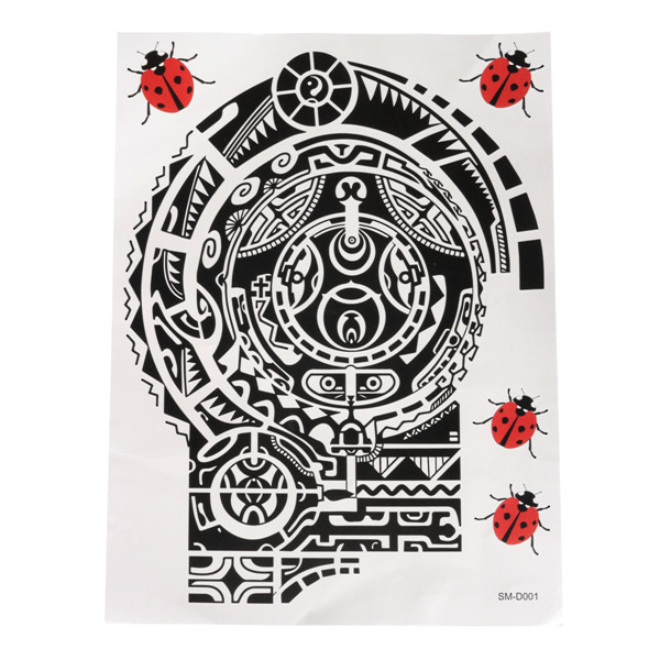 brand new modern men removable waterproof temporary tattoo body arm shoulder tattoo sticker body makeup 19 x 25cm