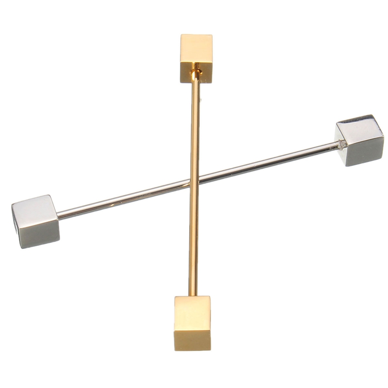 brand new tie clips square head simple men shirt necktie electroplate collar pin gold and silver men's shirt tie pin brand new tie clips square head simple men shirt necktie electroplate collar pin gold and silver men's shirt tie pin