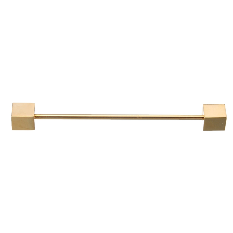 brand new tie clips square head simple men shirt necktie electroplate collar pin gold and silver men's shirt tie pin