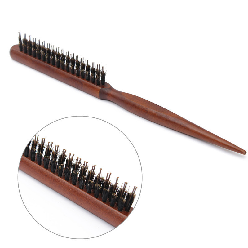 brand new wood handle natural boar bristle hair brush fluffy comb hairdressing barber tool brand new wood handle natural boar bristle hair brush fluffy comb hairdressing barber tool