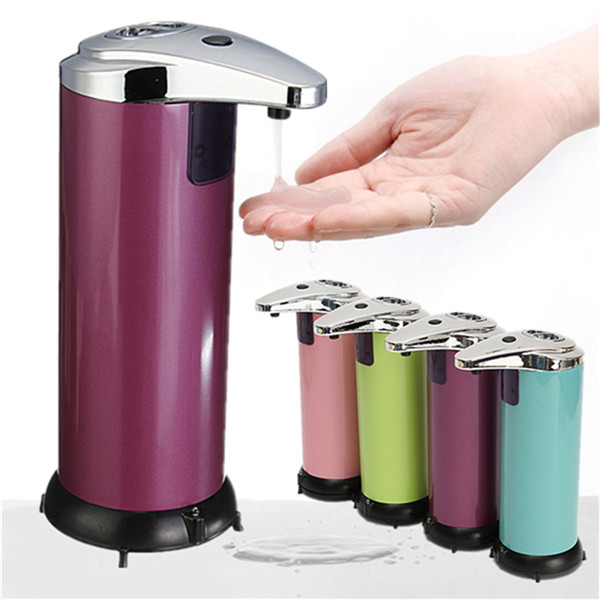 colorful automatic sensor stainless steel soap sanitizer lotion dispenser hands touch- kitchen bathroom