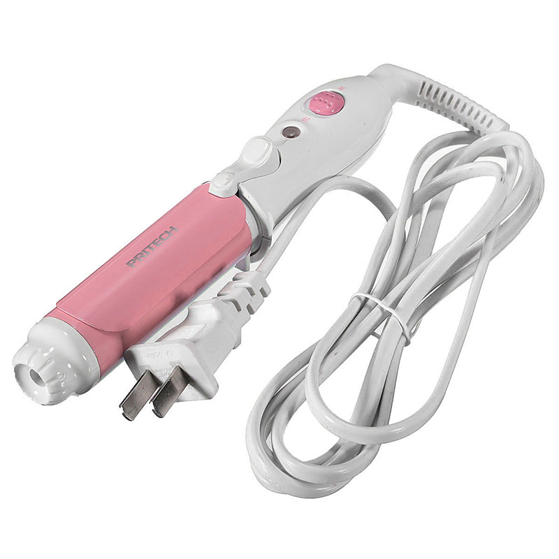 durable pritech tb-749 travel mini hair curler hair rollers professional ceramic portable 360 degree thermostatic hair stick