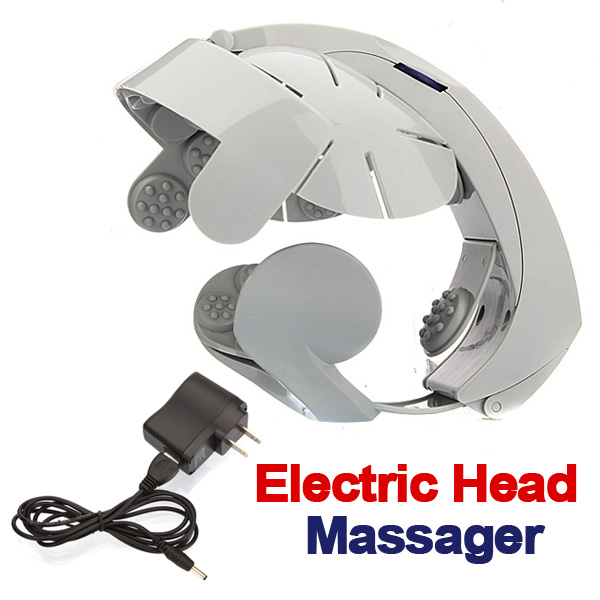 electric head massager brain massage relax easy acupuncture points gray fashion brand new