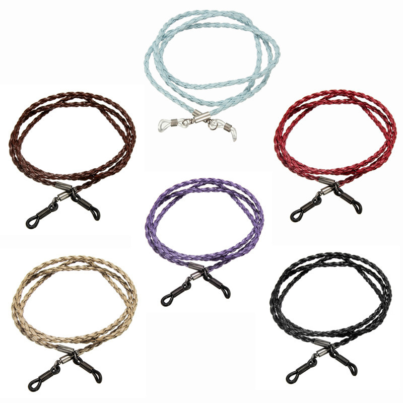 fashion design multicolor fashion leather glasses eyeglass glasses reading glass cord holder neck chain eyewear accessories