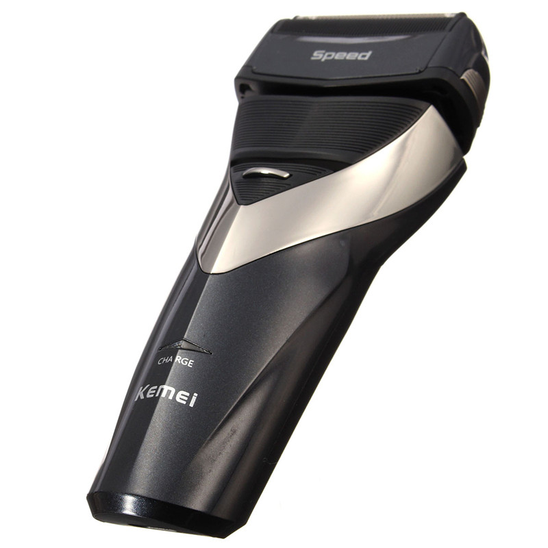 fashion portable kemei km-8102 men's ipx7 washable cordless electric shaver razor trimmer rechargeable face care 3d floating