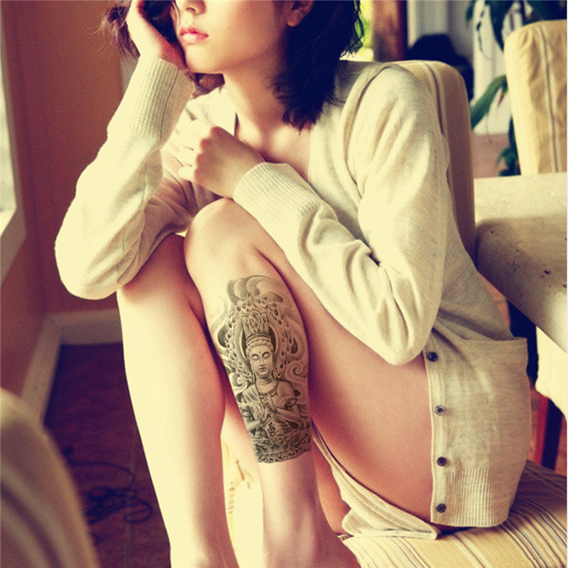 fashion removable waterproof sakyamuni buddha graphic tattoo sticker tattoo body arm leg art sticker tattoo pattern