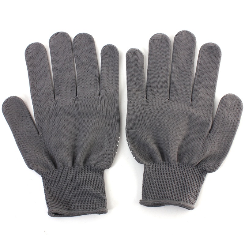 grey color 1 pair hair straightener perm curling hairdressing heat resistant finger glove kitchen glove