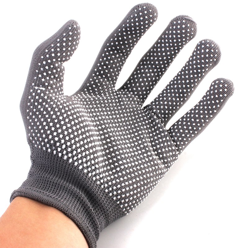 grey color 1 pair hair straightener perm curling hairdressing heat resistant finger glove kitchen glove