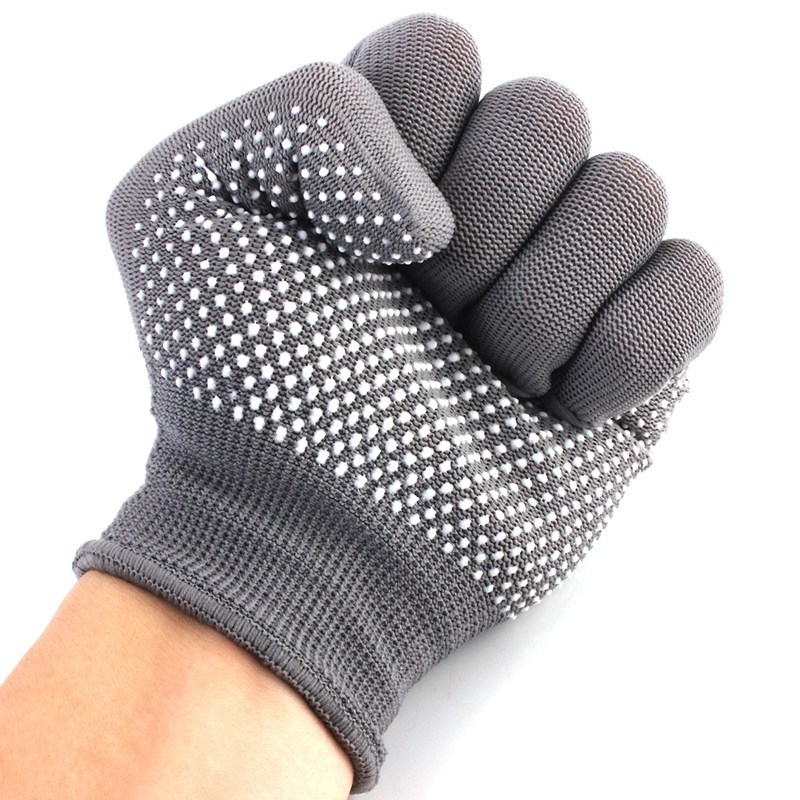 grey color 1 pair hair straightener perm curling hairdressing heat resistant finger glove kitchen glove
