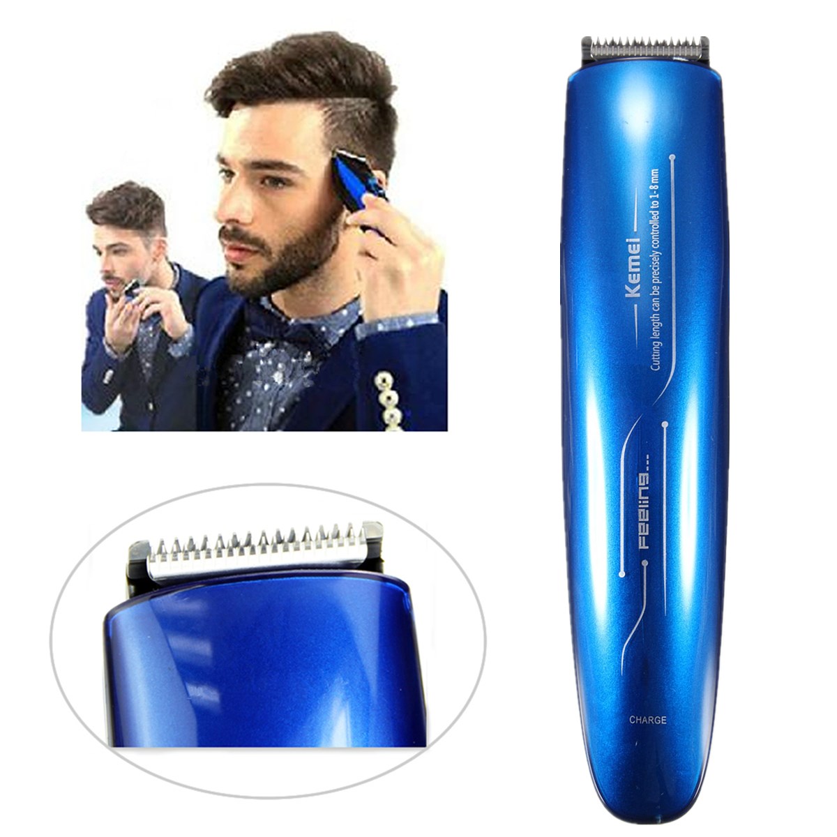 hign quanlity modern design useful kemei rechargeable mens electric shaver razor beard hair clipper trimmer grooming household
