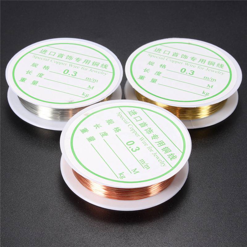 jewelry findings 0.3mm silver gold plated copper wire craft beads jewelry making diy essential jewelry cord