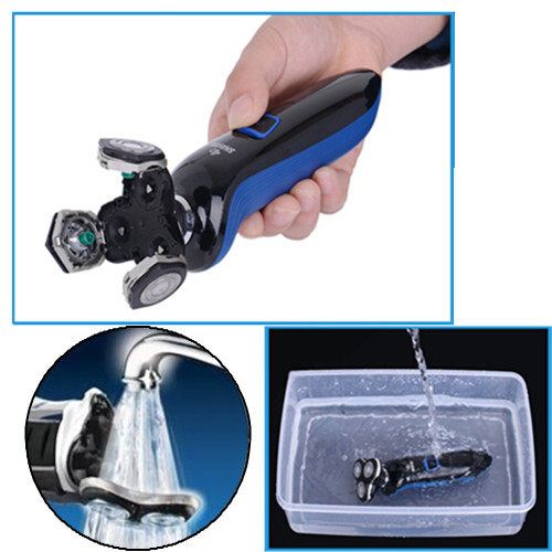 modern design and easy usage 4d men rechargeable washable cordless rotary electric shaver hair mustache razor excellent quality