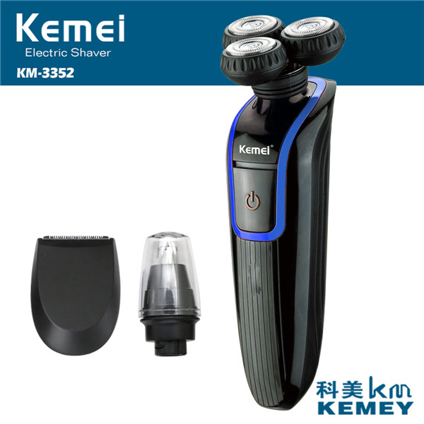 modern design professional kemei km-3352 rechargeable comprehensive 3d floating electric washable shaver home health care male modern design professional kemei km-3352 rechargeable comprehensive 3d floating electric washable shaver home health care male