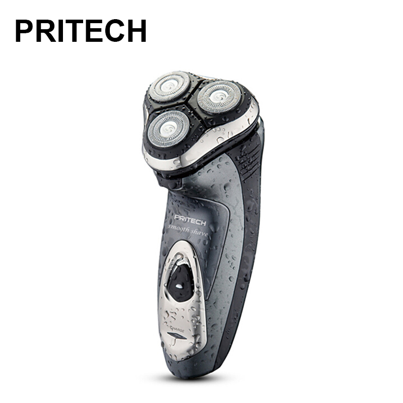 modern pritech rsm-1278 waterproof rechargeable triple blade electric individual floating body washed three blade rotary shaver