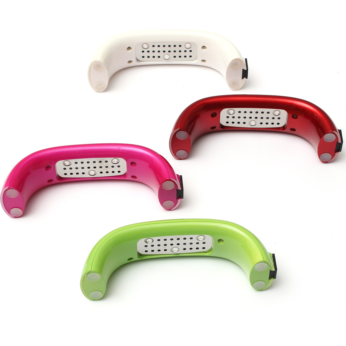 new 4 color mini portable 9w led uv gel nail polish nail dryer lamp machine eu plug bridge shaped art light