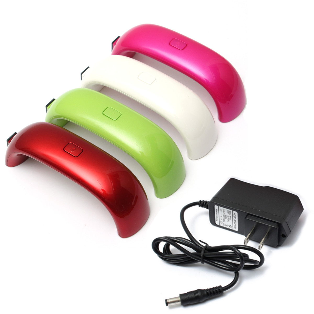 new 4 color mini portable 9w led uv gel nail polish nail dryer lamp machine us plug bridge shaped art light
