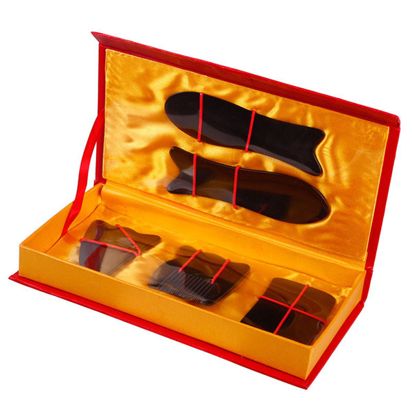 new 5pcs portable chinese traditional gua sha acupuncture massage natural tool set guasha natural face body health care black new 5pcs portable chinese traditional gua sha acupuncture massage natural tool set guasha natural face body health care black