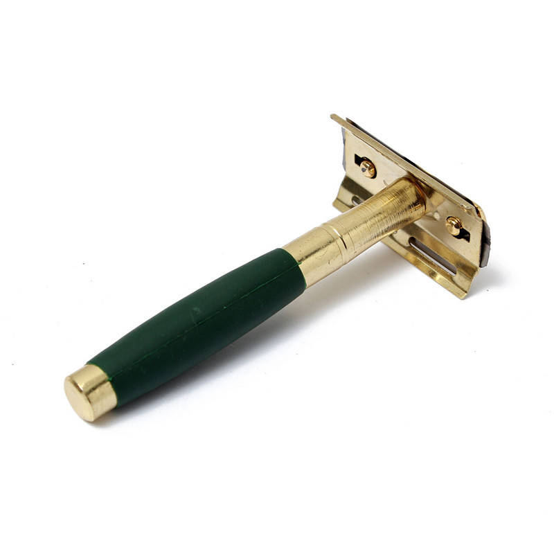 new arrival and hign quality women men classic safety handheld manual shaver + double edge safety razor blade stainless steel