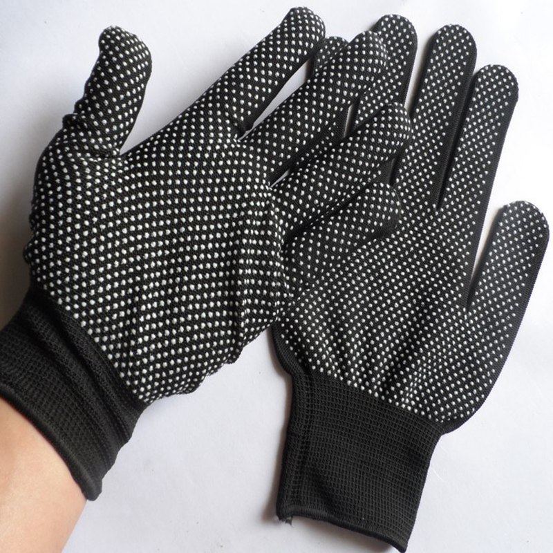 new arrival black color 1 pair hair straightener perm curling hairdressing heat resistant finger glove kitchen glove