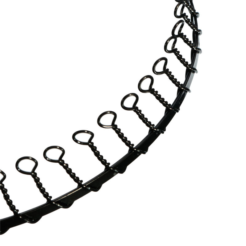 new arrival fashion simple men women alloy football sports headband hairband with teeth black