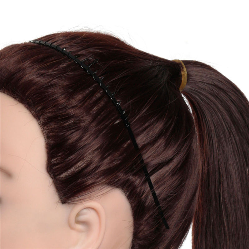 new arrival fashion simple men women alloy football sports headband hairband with teeth black