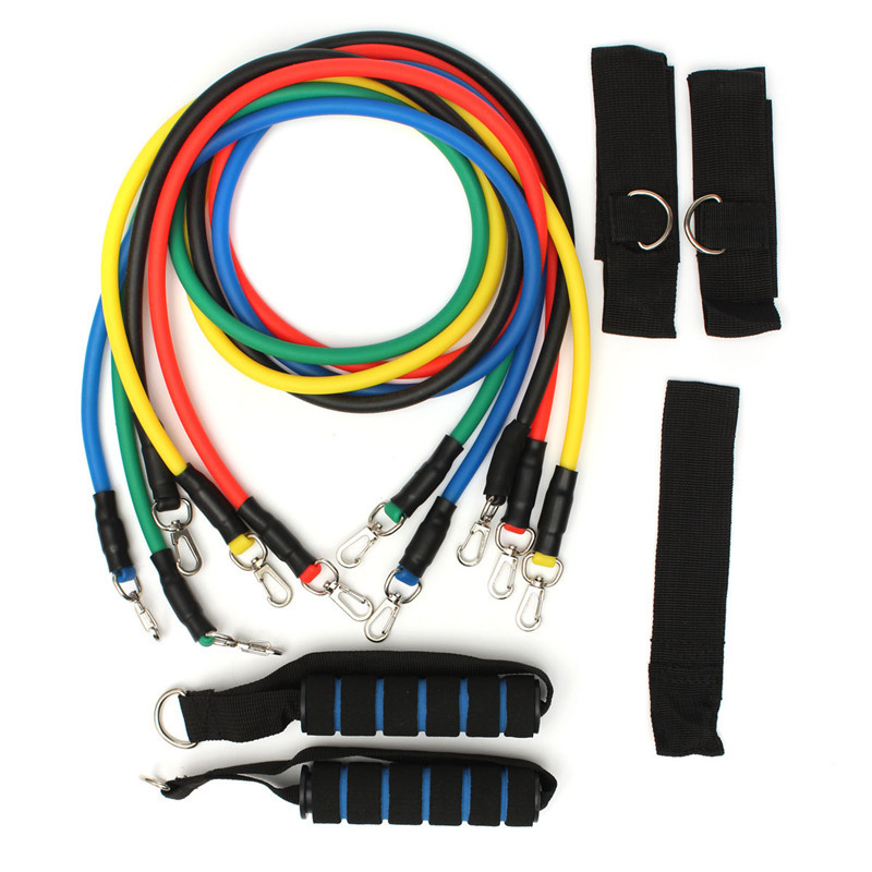 new arrival practical 11pcs resistance tube set gym fitness exercise workout heavy handles yoga band pull rope training cordages new arrival practical 11pcs resistance tube set gym fitness exercise workout heavy handles yoga band pull rope training cordages