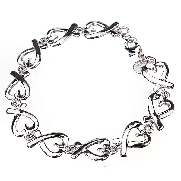 new arrival silver jewelry hand chain bracelet heart shaped stylish bracelet for christmas love gift