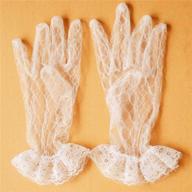 new arrival white handmade lace sexy finger wedding bridal evening party accessory gloves