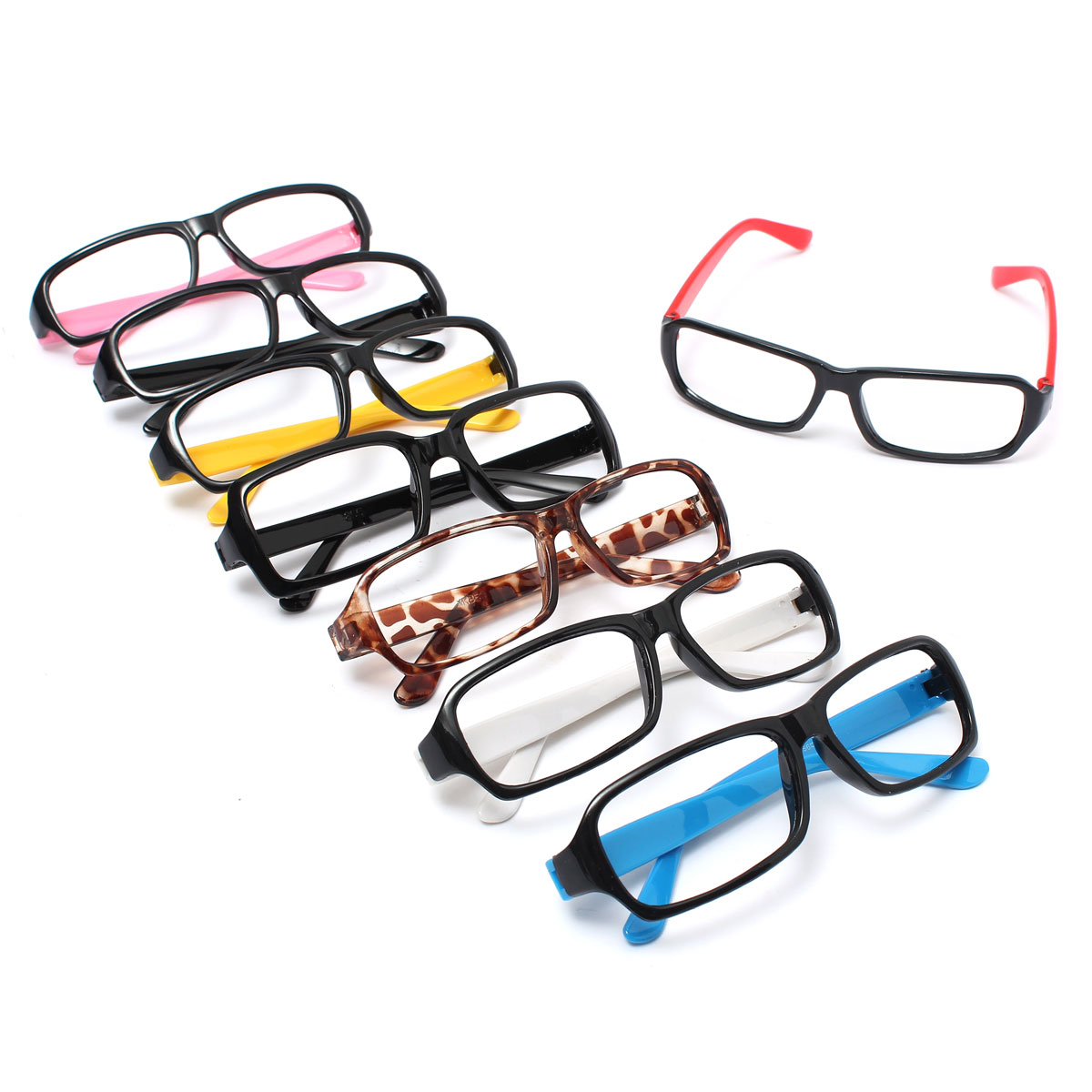 new colorful cute fashion square lens- eyeglass frame eyewear antifatigue men women
