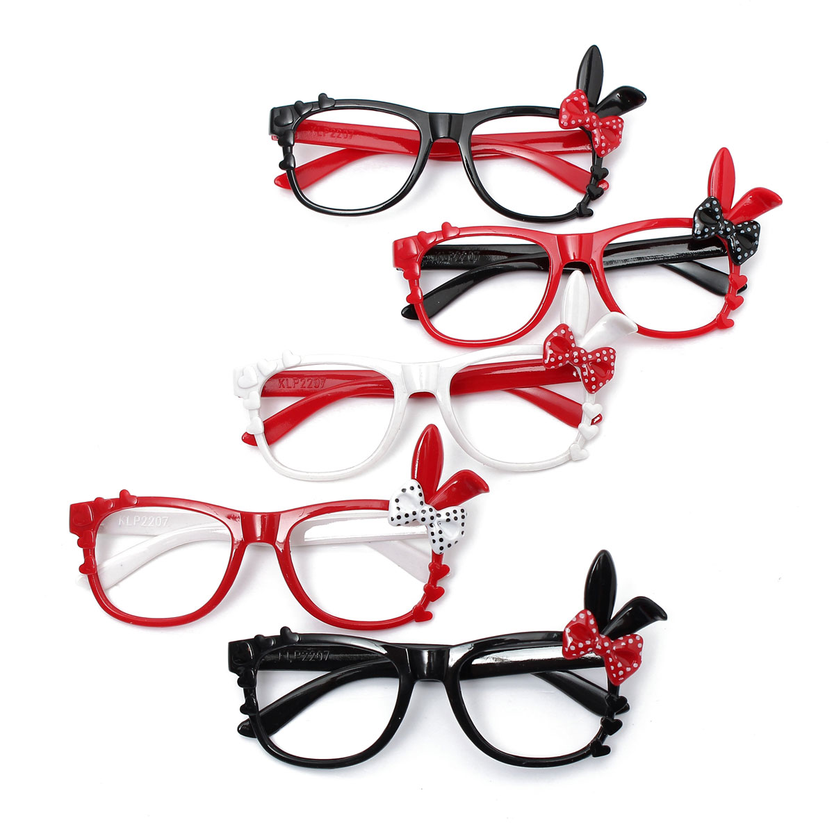 new cute fashion bunny ear bowknot lens- eyeglass frame decoration children girl