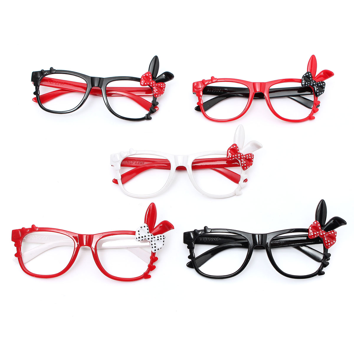 new cute fashion bunny ear bowknot lens- eyeglass frame decoration children girl