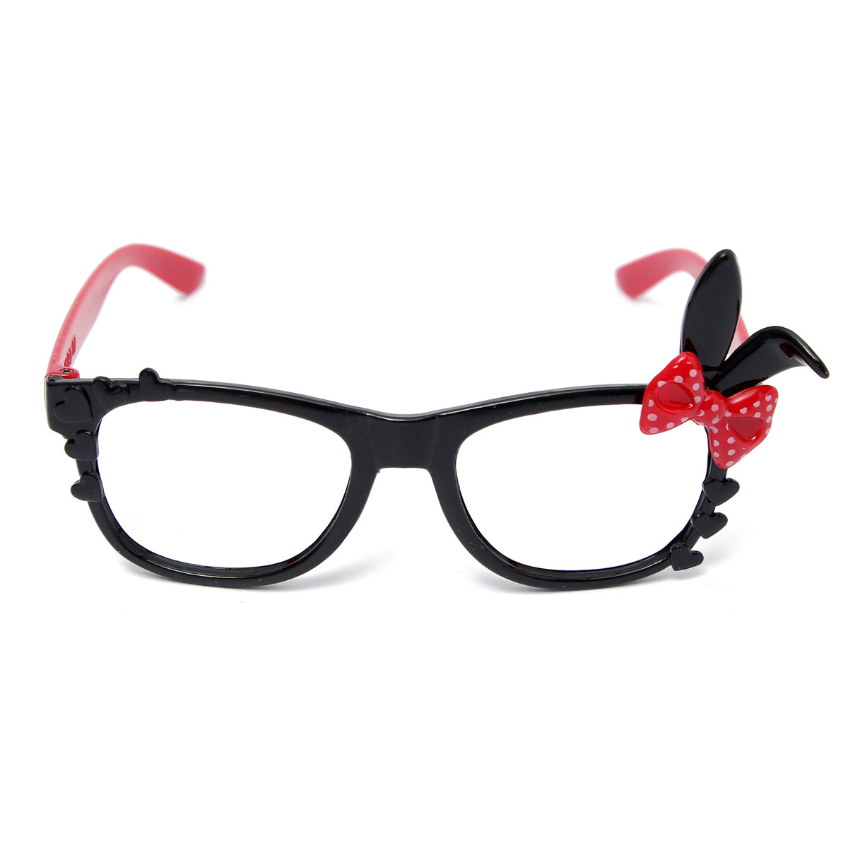 new cute fashion bunny ear bowknot lens- eyeglass frame decoration children girl