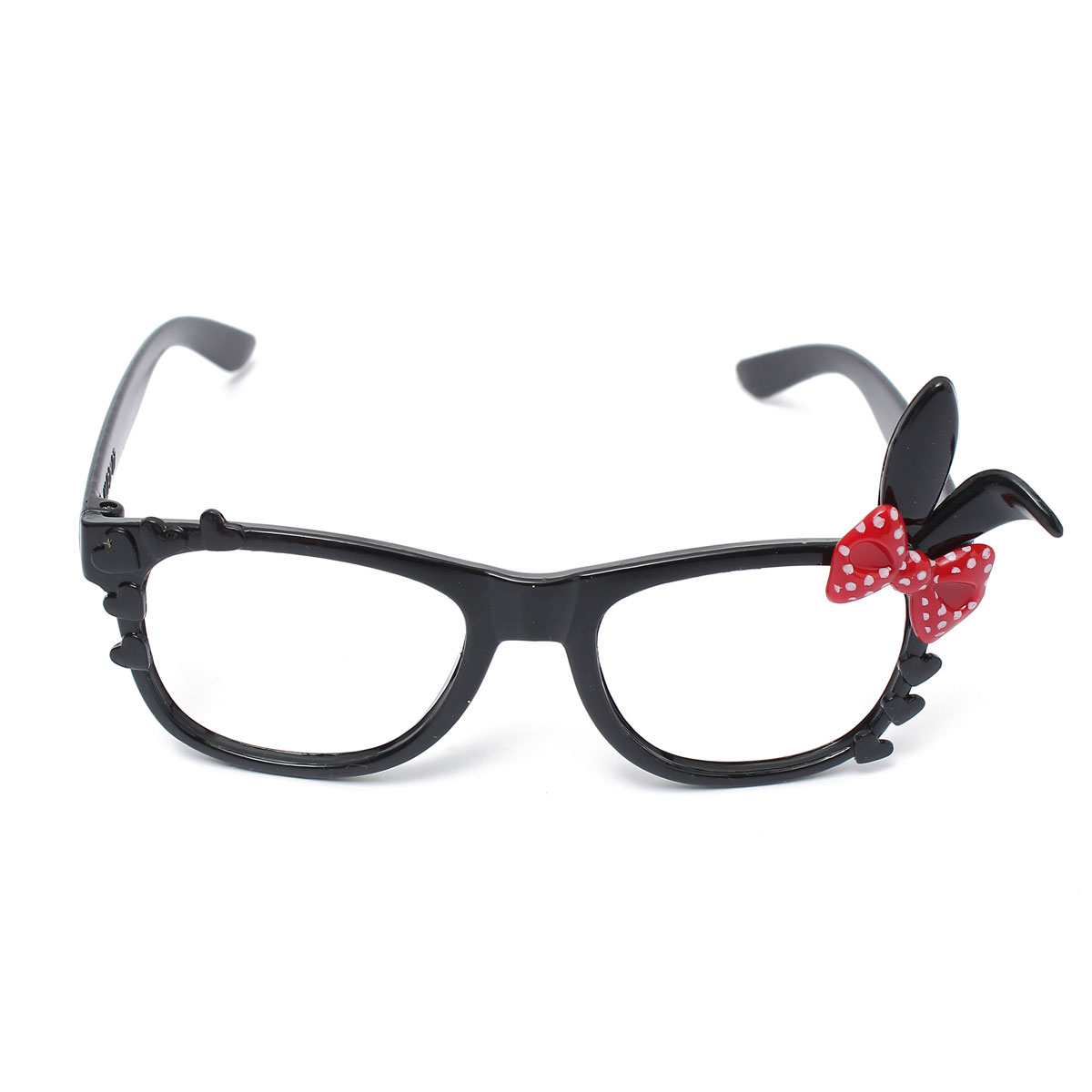 new cute fashion bunny ear bowknot lens- eyeglass frame decoration children girl
