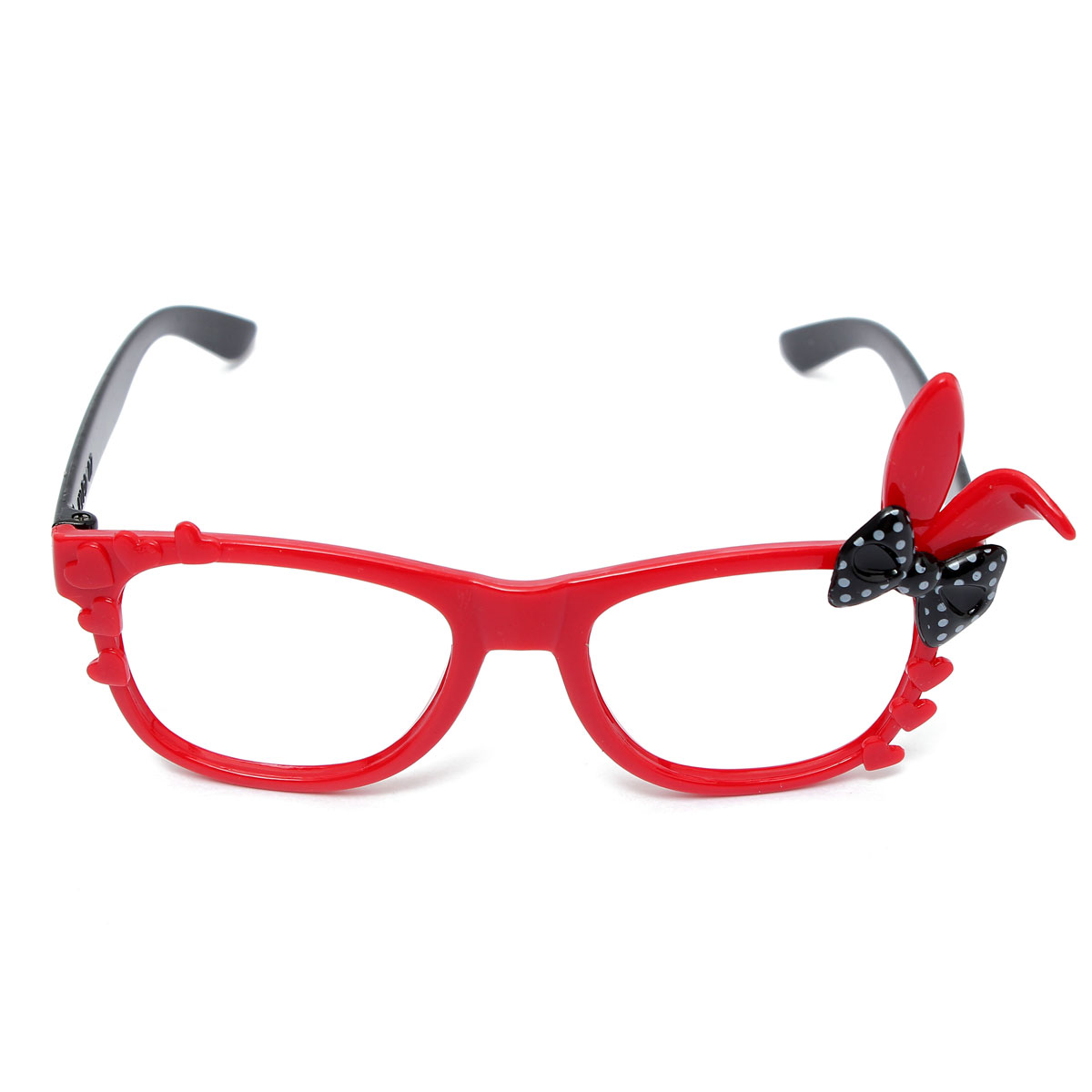 new cute fashion bunny ear bowknot lens- eyeglass frame decoration children girl