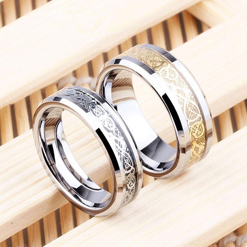 new fashion gold dragon stainless steel men's finger ring jewelry wedding band gifts new fashion gold dragon stainless steel men's finger ring jewelry wedding band gifts
