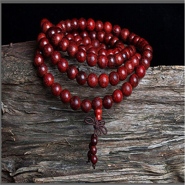 new stylish sandalwood buddhist buddha meditation 6mm 108 prayer bead mala bracelet necklace
