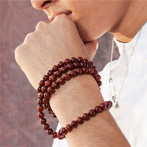 new stylish sandalwood buddhist buddha meditation 6mm 108 prayer bead mala bracelet necklace