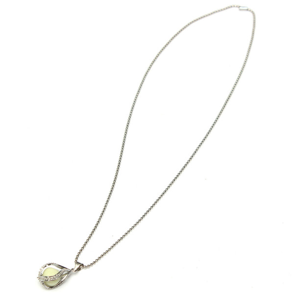 new the little mermaids teardrop glow in the dark pendant necklace girls women valentine gift