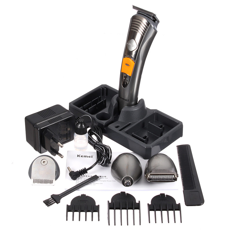 new waterproof precision km-580a7 7 in 1 rechargeable grooming kit children hair cut vibrissa trimmer razor shaver