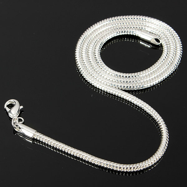newest fashion italian style 20inches 3mm silver plated snake chain couples necklace polish jewelry for party birthday gift newest fashion italian style 20inches 3mm silver plated snake chain couples necklace polish jewelry for party birthday gift